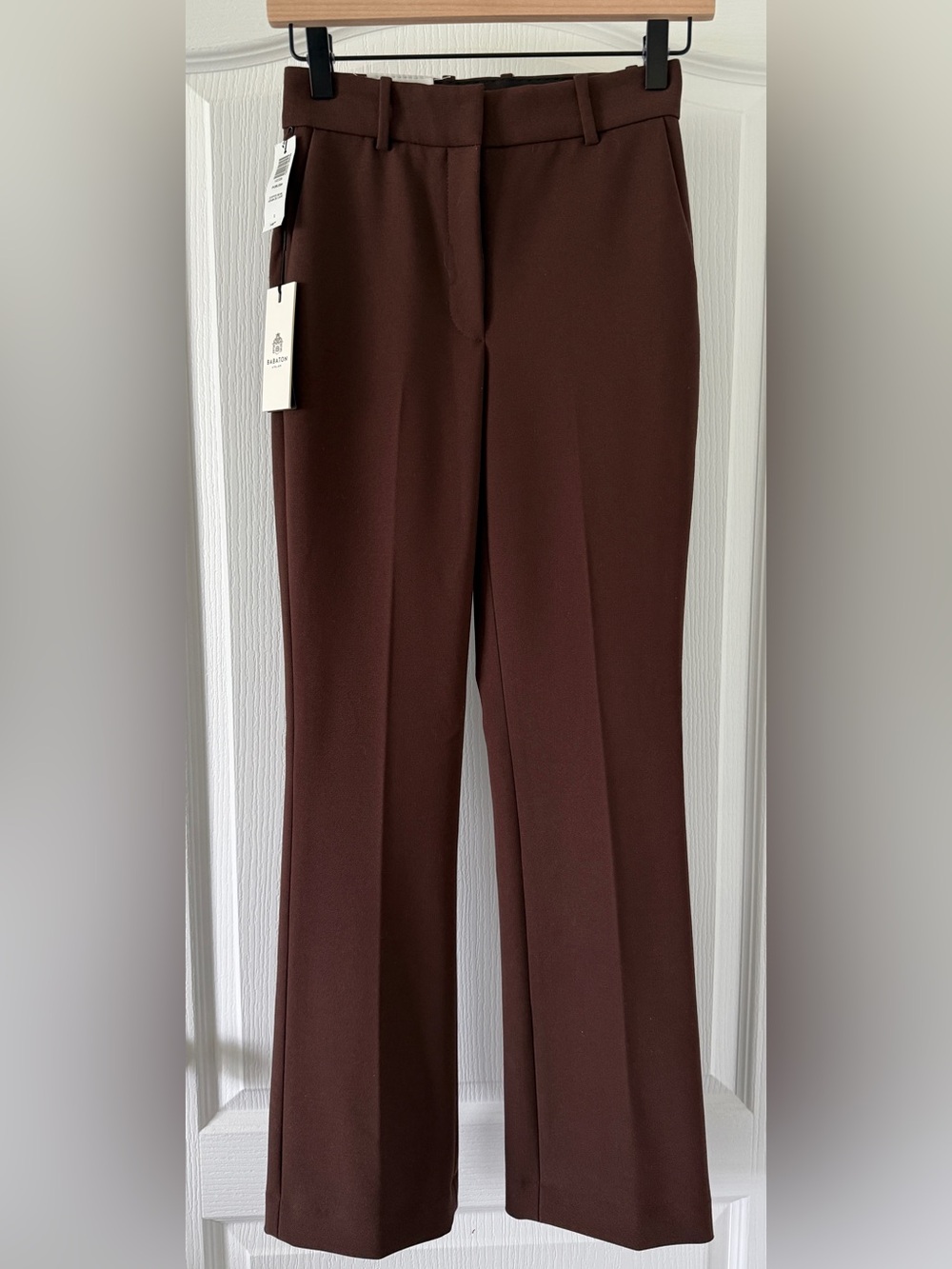 Aritzia Babaton Publish Pant High Rise Bootcut Brown Trousers Size 0